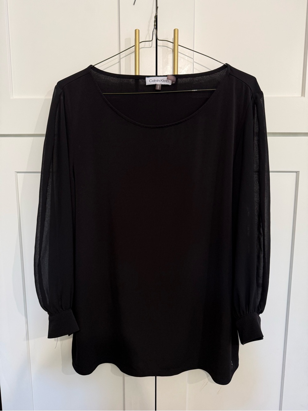 Calvin Klein Black Long Sleeve Blouse